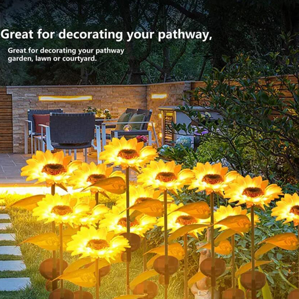Solar-Sonnenblumen-Gartenlampe 80 cm | Brehn