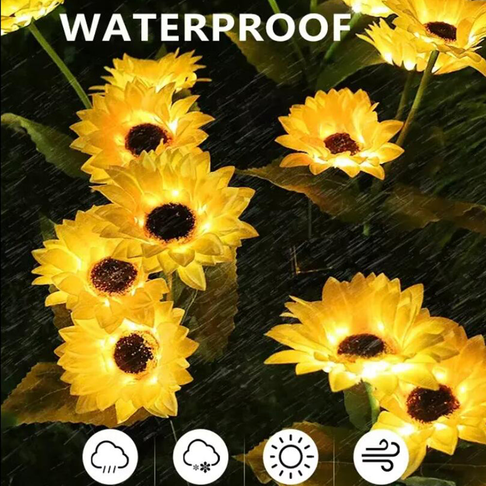Solar-Sonnenblumen-Gartenlampe 80 cm | Brehn