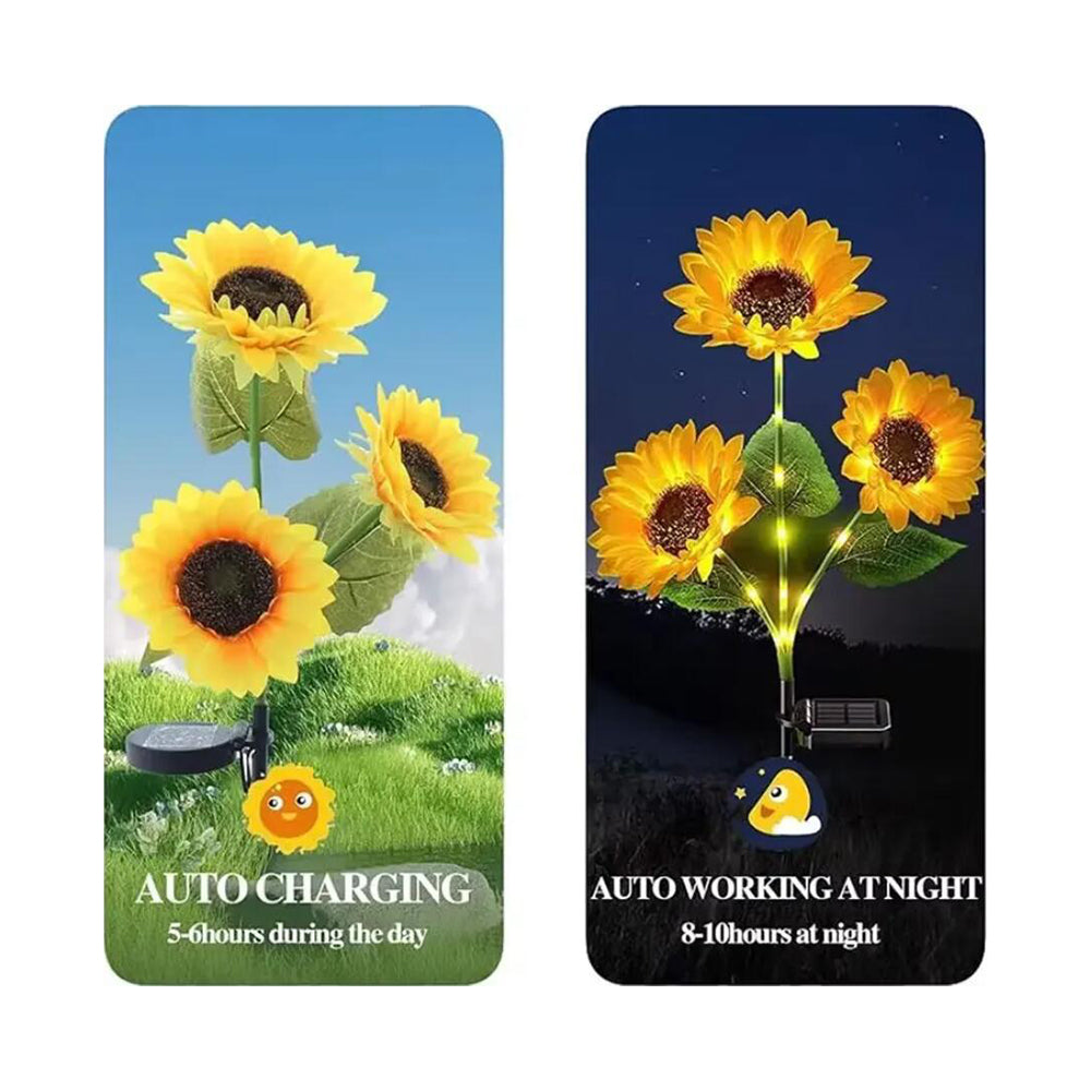 Solar-Sonnenblumen-Gartenlampe 80 cm | Brehn