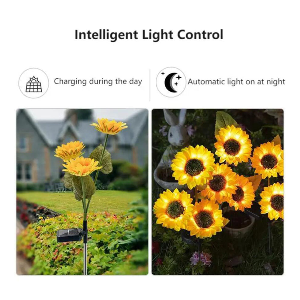 Solar-Sonnenblumen-Gartenlampe 80 cm | Brehn