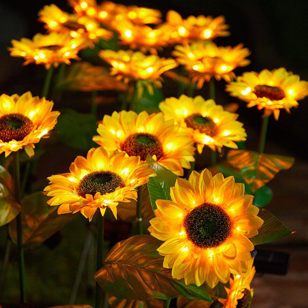 Solar-Sonnenblumen-Gartenlampe 80 cm | Brehn