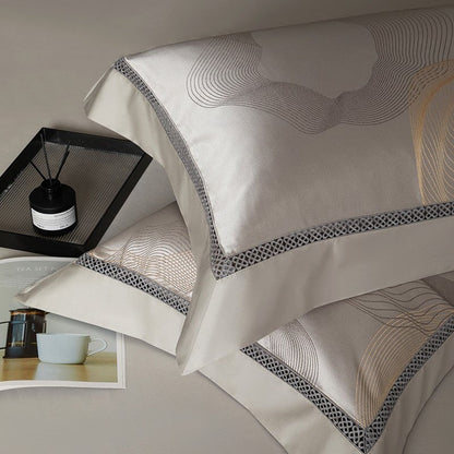 Sonata Luxus Bettbezug Set – 1000 TC Baumwolle mit seidig satinierter Oberfläche | Brehn
