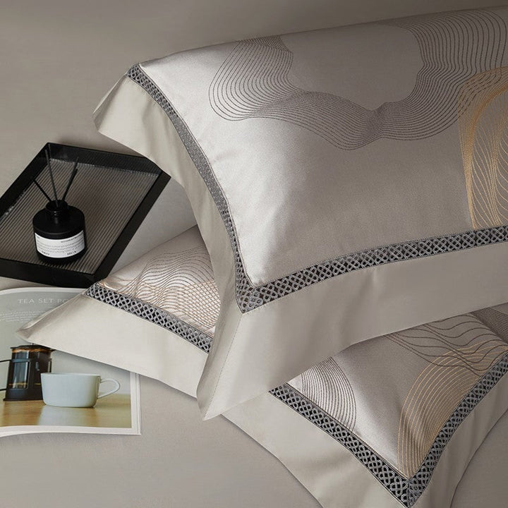 Sonata Luxus Bettbezug Set – 1000 TC Baumwolle mit seidig satinierter Oberfläche | Brehn