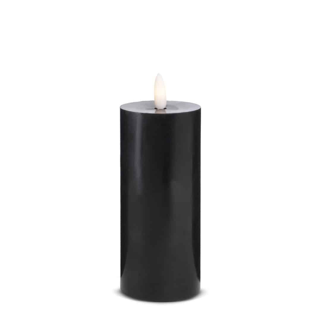 LED Kerze (1 Stück) mit realistischer 3D Flamme 5 x 15 cm | Brehn