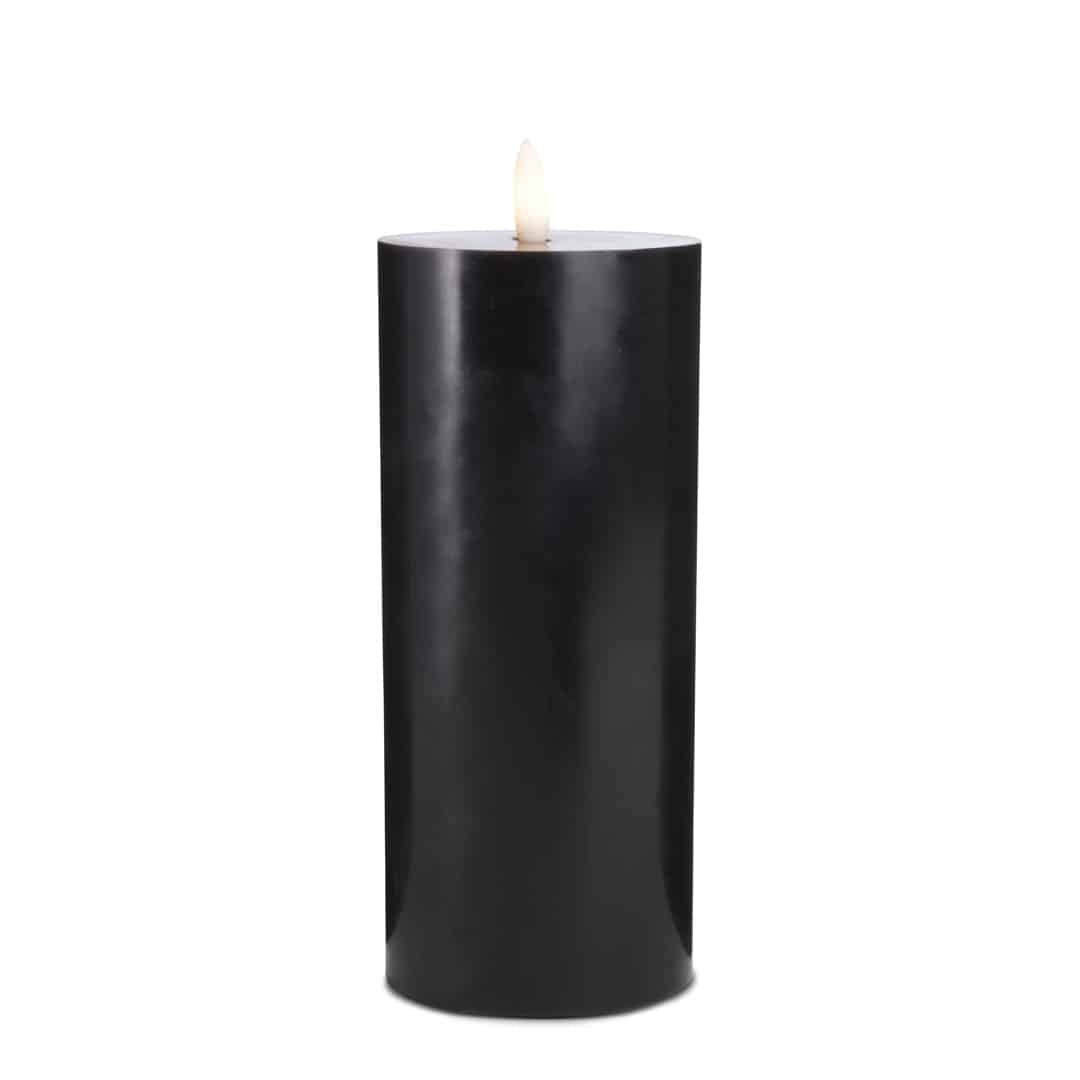 LED Kerze (1 Stück) mit realistischer 3D Flamme 7,5 x 20 cm | Brehn