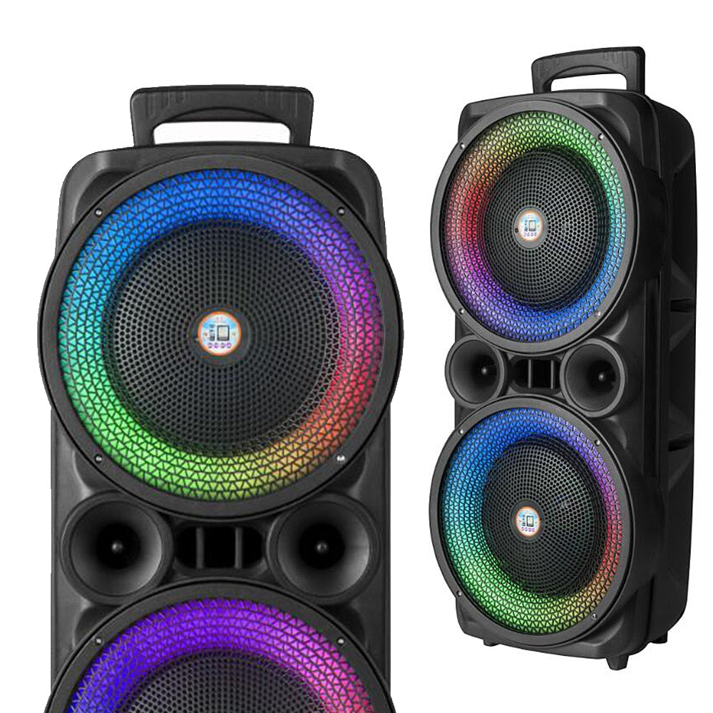 Soundbox 2 x 8" - LED-Beleuchtung, Mikrofon und Fernbedienung | Brehn