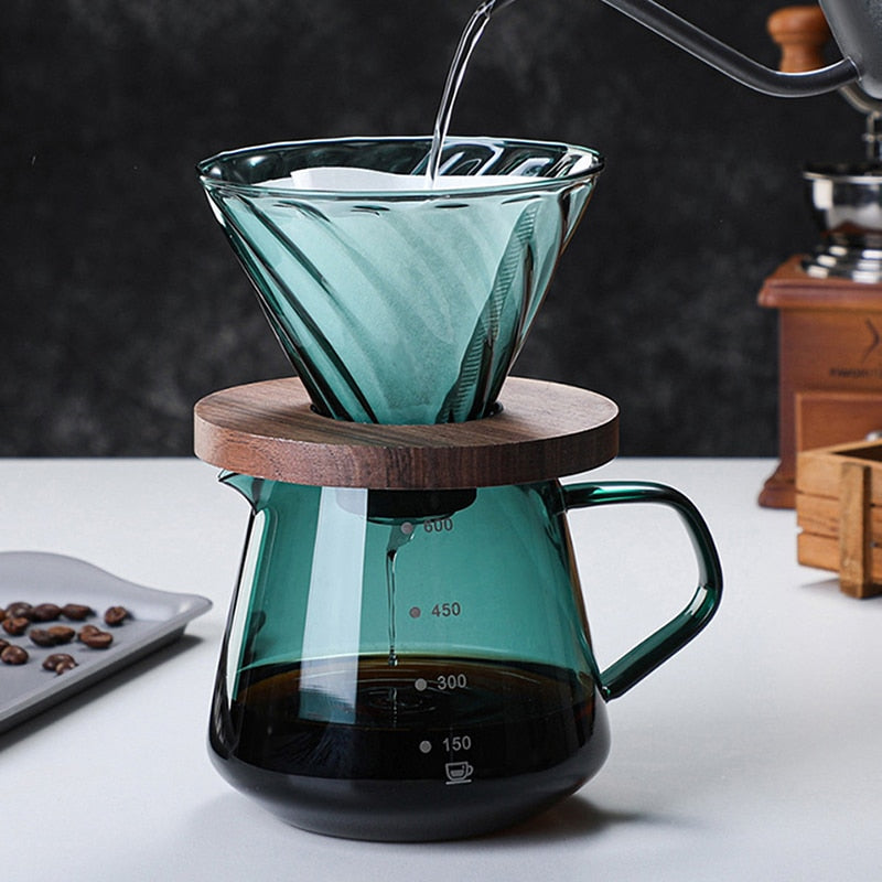 Spezialisiertes Coffeeware Kit Pour Over Kaffee Glas Sharing Pot | Brehn