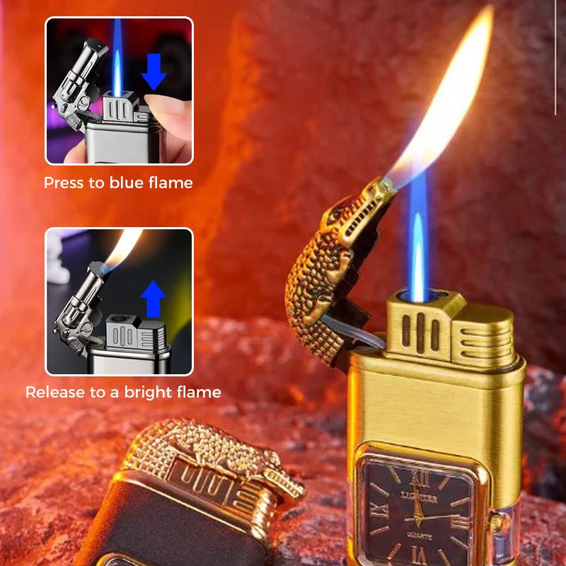 Brehn Vintage Uhr Bezel Jetflamme Taschenfeuerzeug