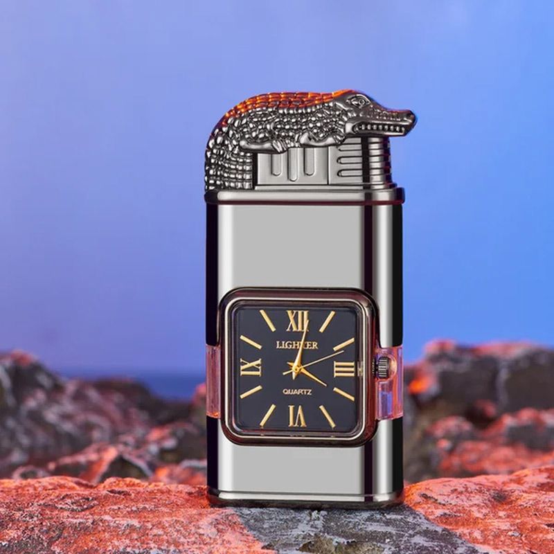 Brehn Vintage Uhr Bezel Jetflamme Taschenfeuerzeug