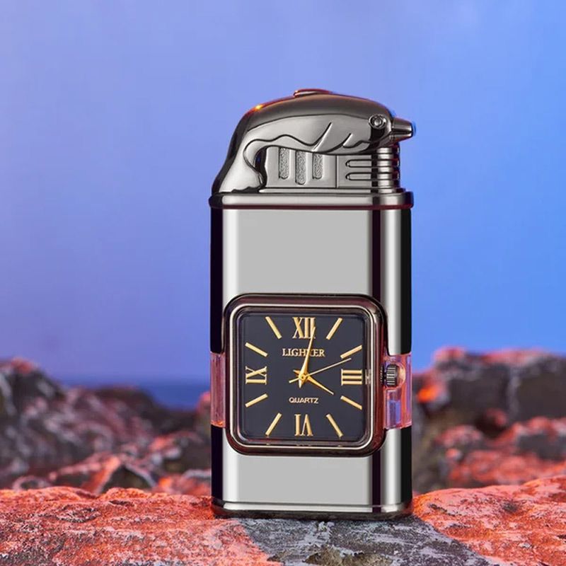 Brehn Vintage Uhr Bezel Jetflamme Taschenfeuerzeug