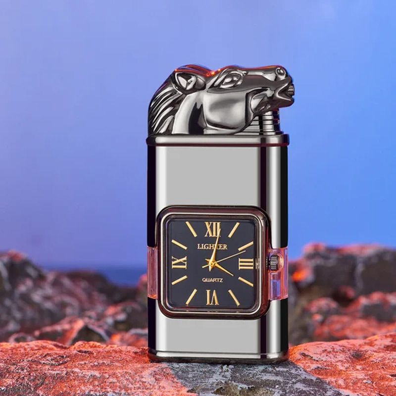 Brehn Vintage Uhr Bezel Jetflamme Taschenfeuerzeug