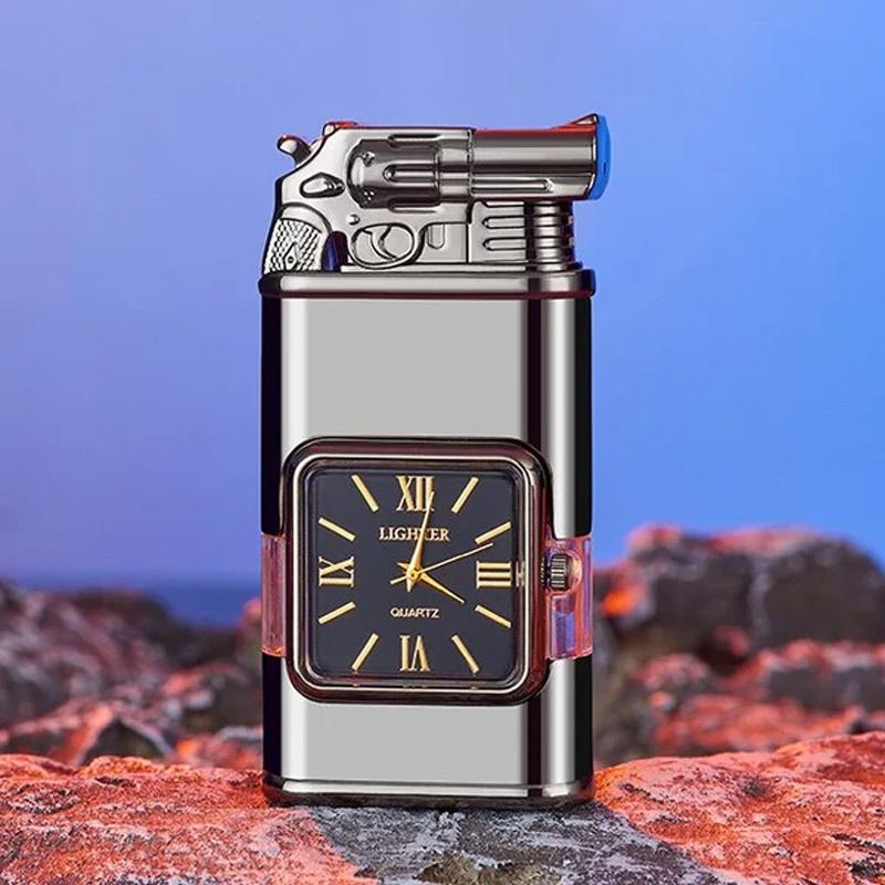 Brehn Vintage Uhr Bezel Jetflamme Taschenfeuerzeug