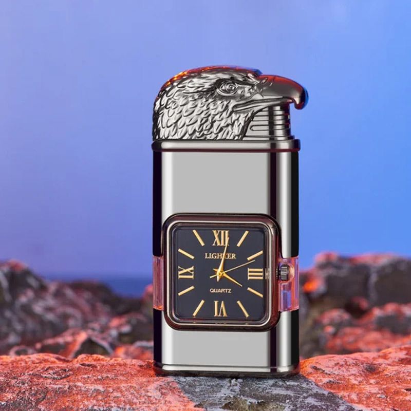 Brehn Vintage Uhr Bezel Jetflamme Taschenfeuerzeug