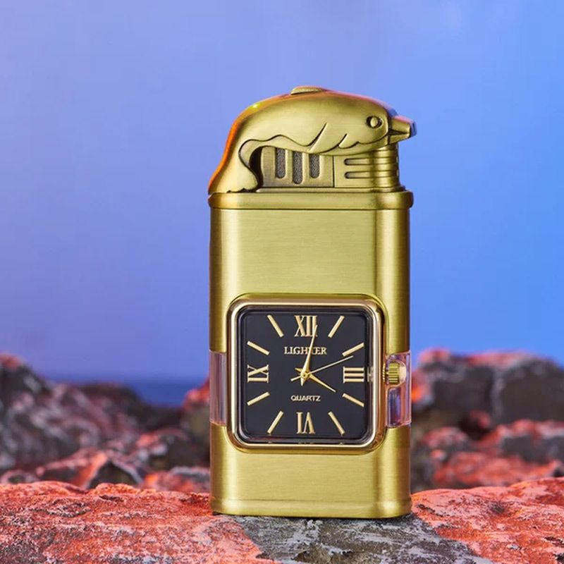 Brehn Vintage Uhr Bezel Jetflamme Taschenfeuerzeug