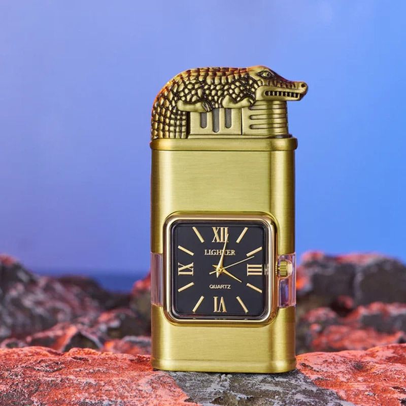 Brehn Vintage Uhr Bezel Jetflamme Taschenfeuerzeug