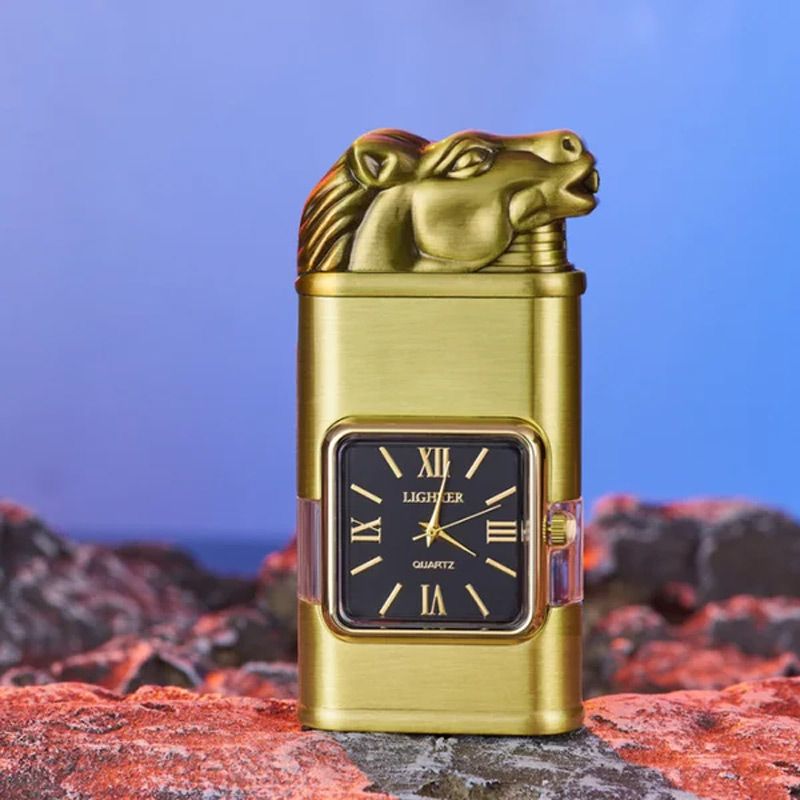 Brehn Vintage Uhr Bezel Jetflamme Taschenfeuerzeug