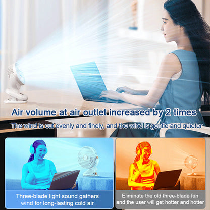 Wiederaufladbarer Clip-On Hängender Tischventilator mit Klimaanlage | Brehn