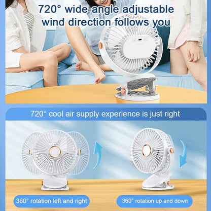 Wiederaufladbarer Clip-On Hängender Tischventilator mit Klimaanlage | Brehn