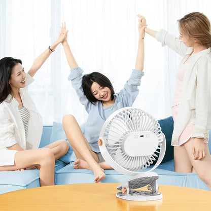 Wiederaufladbarer Clip-On Hängender Tischventilator mit Klimaanlage | Brehn