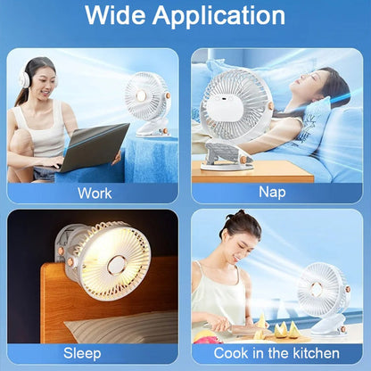 Wiederaufladbarer Clip-On Hängender Tischventilator mit Klimaanlage | Brehn