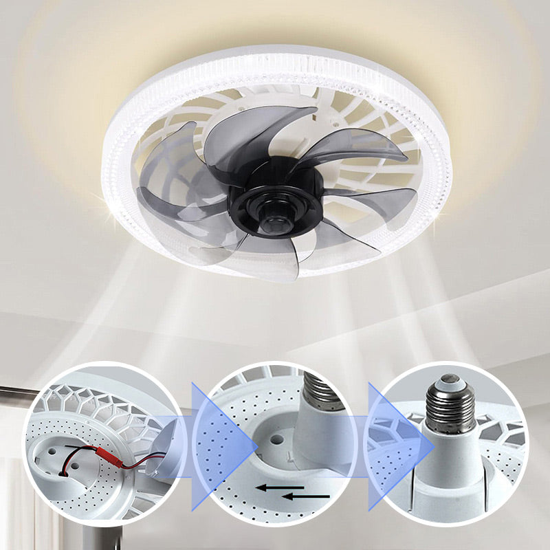 2-in-1 Stumm Einstellbare Ventilatorlampe mit Fernbedienung | Brehn