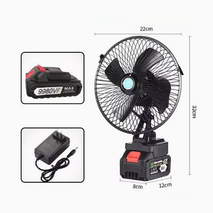 Wiederaufladbarer Tragbarer Außen Drahtloser Camping Ventilator | Brehn