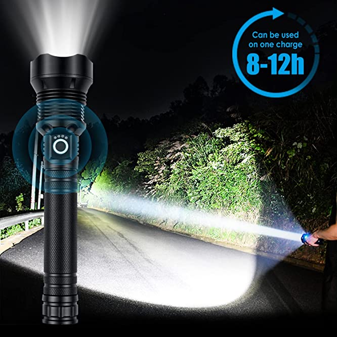 Brehn | LuxeBeam Hochleistungs-Taschenlampe | Superhelle, langlebige und wiederaufladbare Taschenlampe für jede Situation