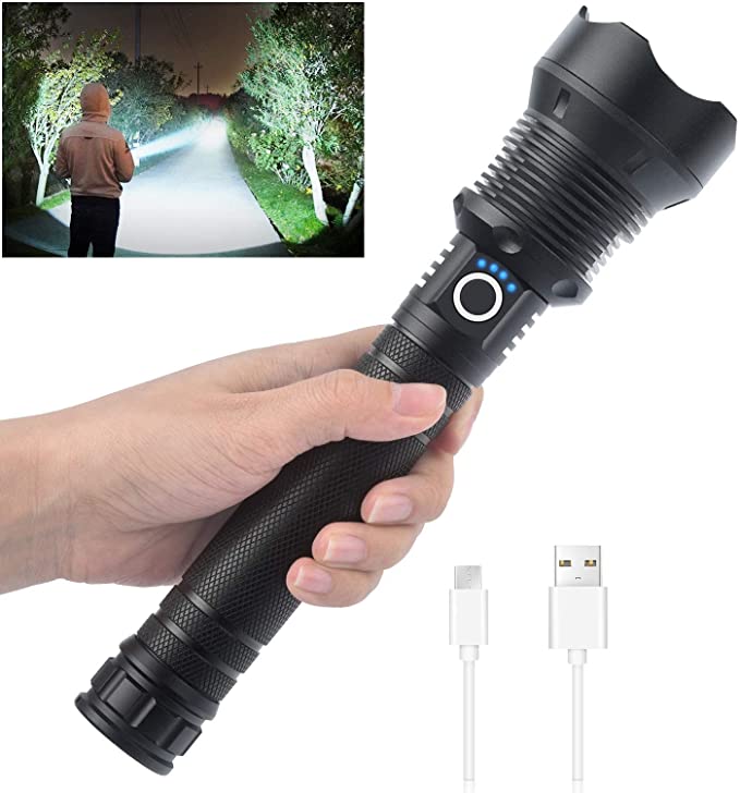Brehn | LuxeBeam Hochleistungs-Taschenlampe | Superhelle, langlebige und wiederaufladbare Taschenlampe für jede Situation
