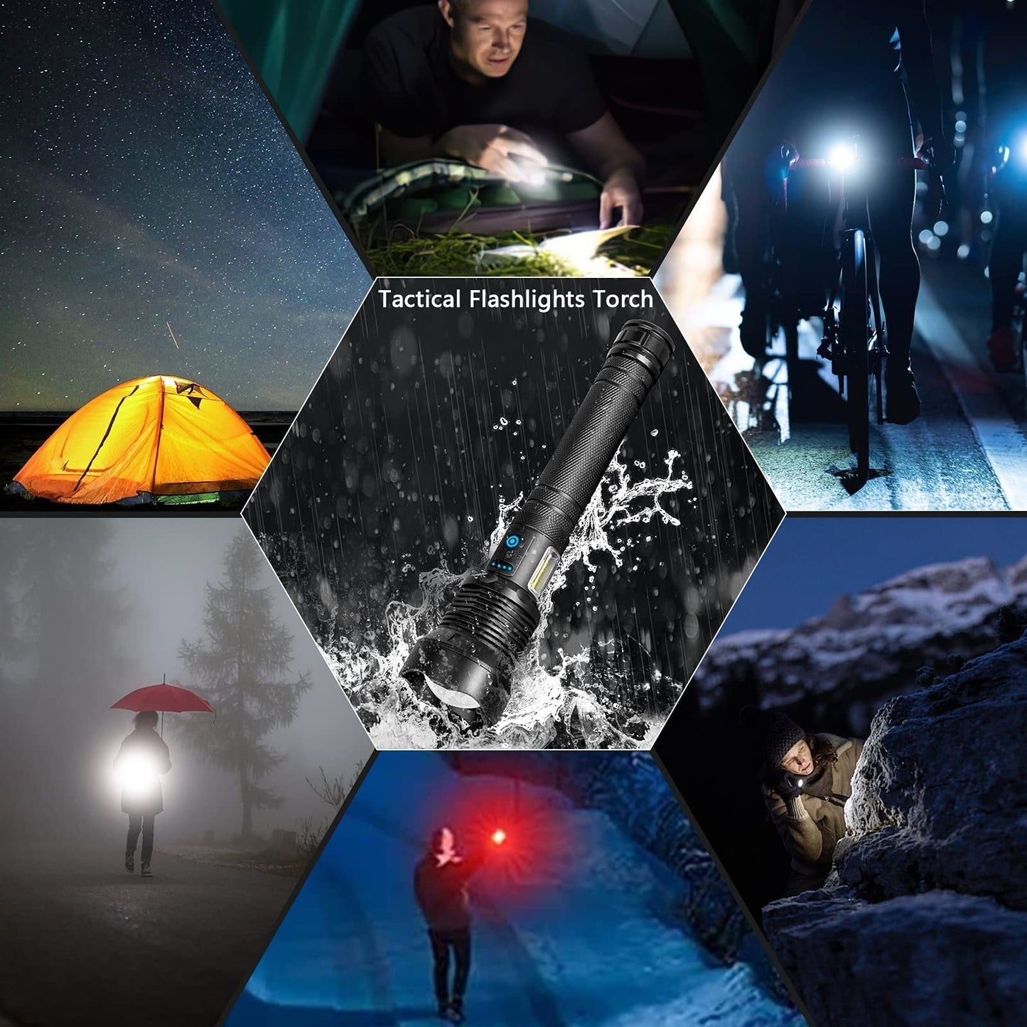 Brehn | LuxeBeam Hochleistungs-Taschenlampe | Superhelle, langlebige und wiederaufladbare Taschenlampe für jede Situation