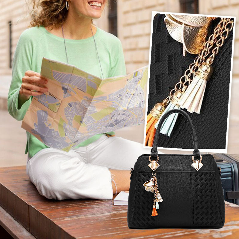 Elegante Damenhandtasche mit Quastenanhänger