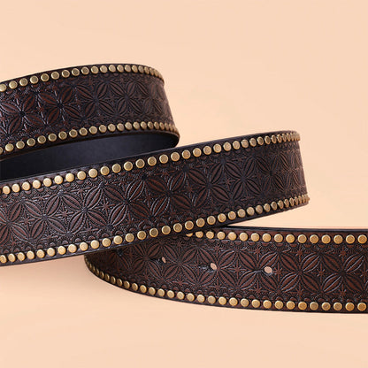 Vivolux Vintage Western Gürtel mit Tiermotiv-Schnalle – 4 Designs, S–XL