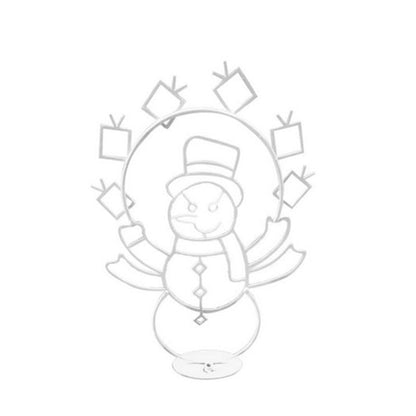 Animierte LED-Schneeballschlacht-Lichterkette | Weihnachtsdeko für draußen: Schneemann & Pinguin