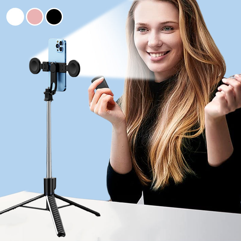 Brehn | LuxuraSnap Elite Selfie-Stick-Stativ | Machen Sie atemberaubende Selfies mit integriertem LED-Filllicht