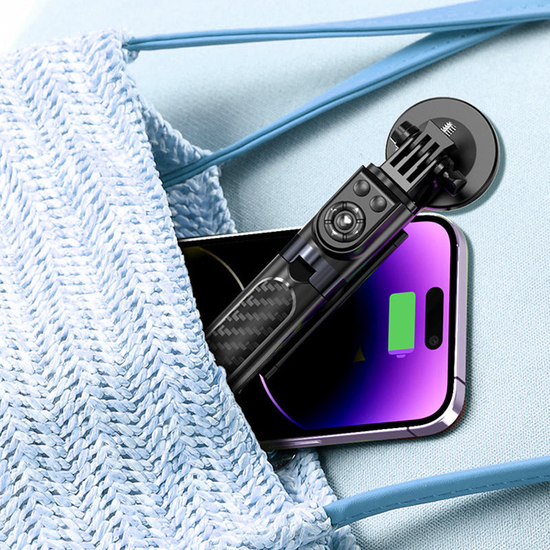 Brehn | LuxuraSnap Elite Selfie-Stick-Stativ | Machen Sie atemberaubende Selfies mit integriertem LED-Filllicht