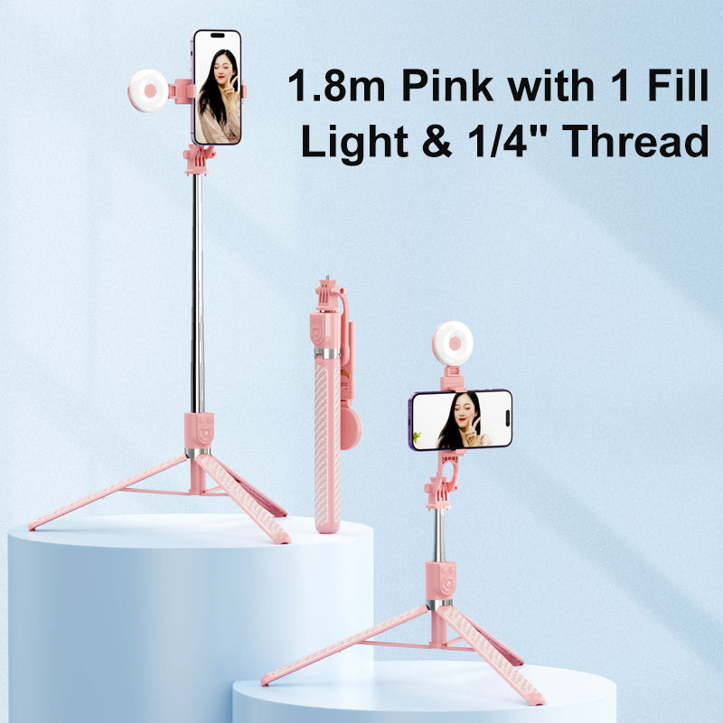 Brehn | LuxuraSnap Elite Selfie-Stick-Stativ | Machen Sie atemberaubende Selfies mit integriertem LED-Filllicht