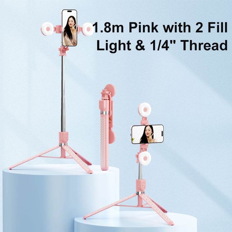 Brehn | LuxuraSnap Elite Selfie-Stick-Stativ | Machen Sie atemberaubende Selfies mit integriertem LED-Filllicht
