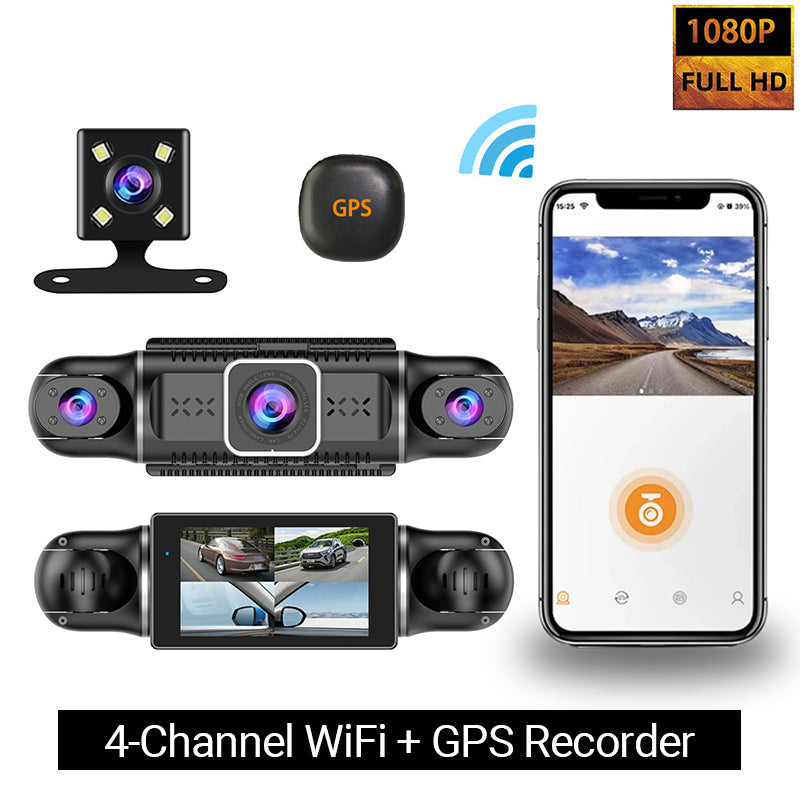 BowLift | DriveSecure Professional 4-Channel 1080P Dashcam