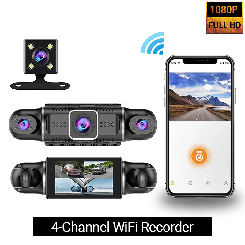 BowLift | DriveSecure Professional 4-Channel 1080P Dashcam