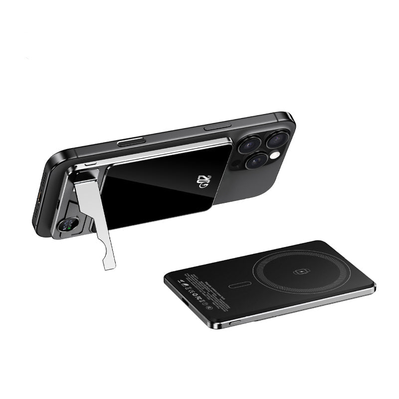 Brehn | LuxuraTech Dual-Mode Magnet-Powerbank | Vielseitige Lade-Lösung mit integriertem Ständer für ultimativen Komfort