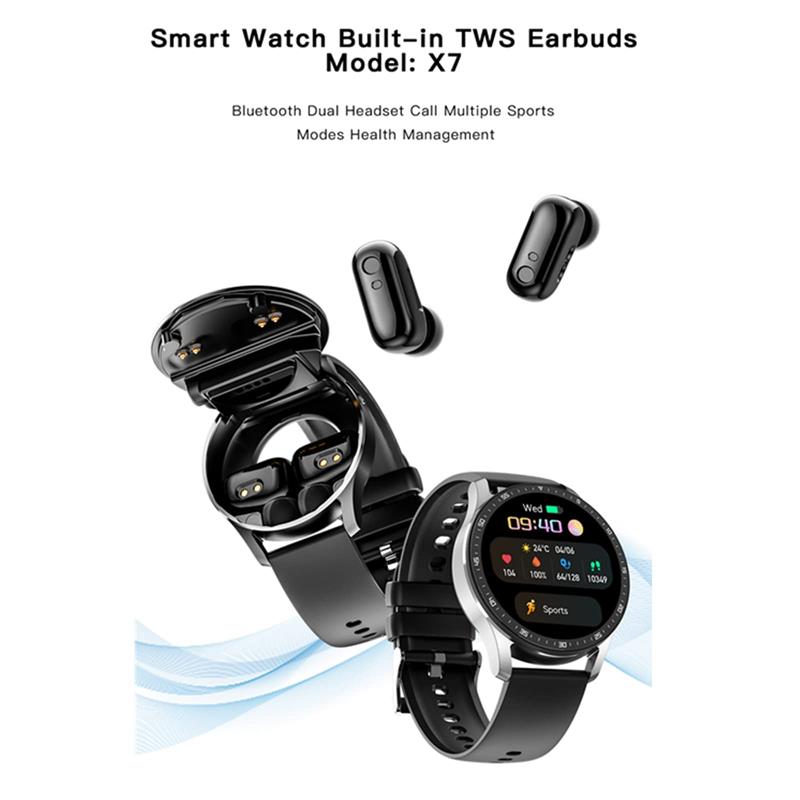 2-in-1 Smartwatch mit integrierten Kopfhörern | Brehn