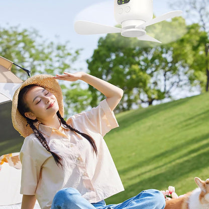 Wiederaufladbarer Deckenventilator mit LED-Lichtern | Brehn