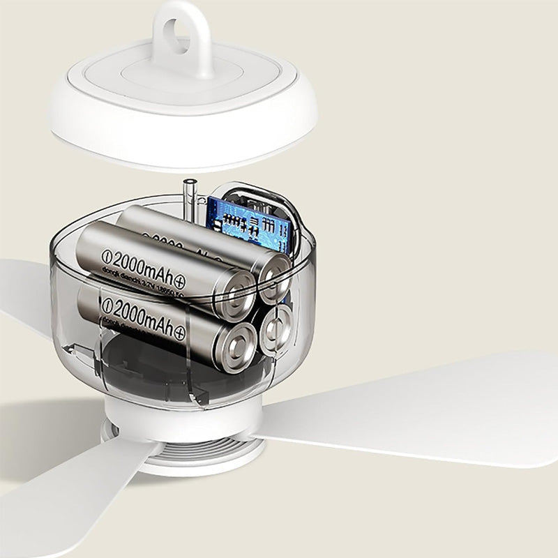 Wiederaufladbarer Deckenventilator mit LED-Lichtern | Brehn