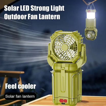 Solar LED Starke Licht Außen Ventilator Laterne | Brehn