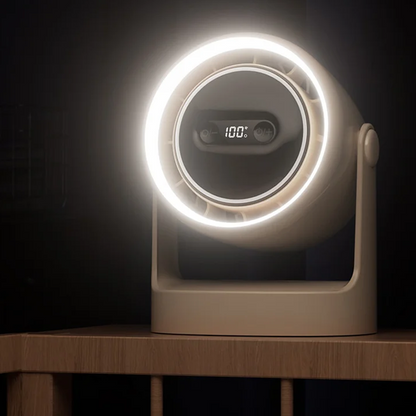 3-in-1 LED Licht & Eingebauter Aromatherapie Diffusor Stiller Mini Ventilator | Brehn