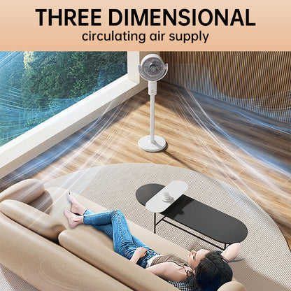 Motor Standventilator, 20 dB sehr leiser Ventilator, 30 m Wurfweite, 2465 m³/h Luftvolumen, Ventilator mit Fernbedienung & Kühlung | Brehn