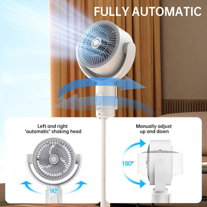 Motor Standventilator, 20 dB sehr leiser Ventilator, 30 m Wurfweite, 2465 m³/h Luftvolumen, Ventilator mit Fernbedienung & Kühlung | Brehn