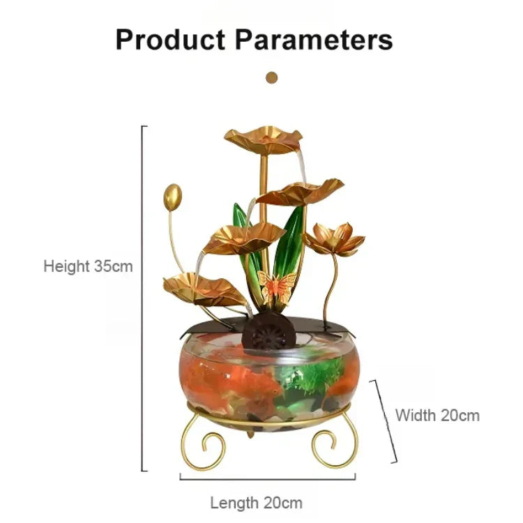 Luxuriöse, kreative Lotus-Aquarium-Dekoration