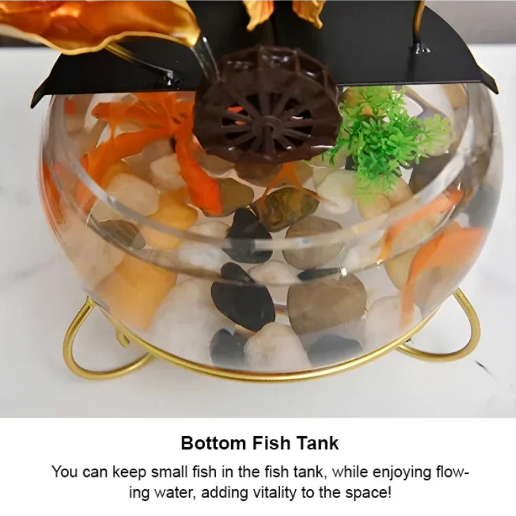 Luxuriöse, kreative Lotus-Aquarium-Dekoration