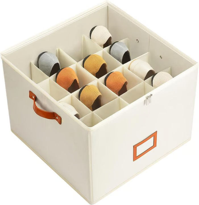 Faltbare Schuhbox aus Stoff mit Deckel | Brehn