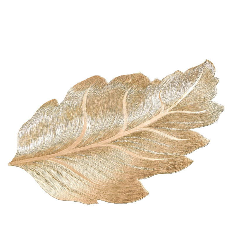 Gold Leaf Luxus Platzdeckchen – 3D Elegante Tischmatte aus PVC | Brehn